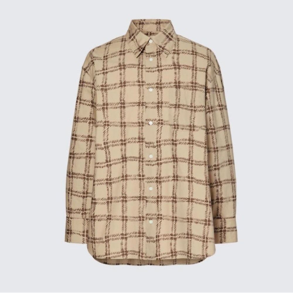 Marni x Uniqlo Oversized Printed Long-Sleeved Men’s Shirt